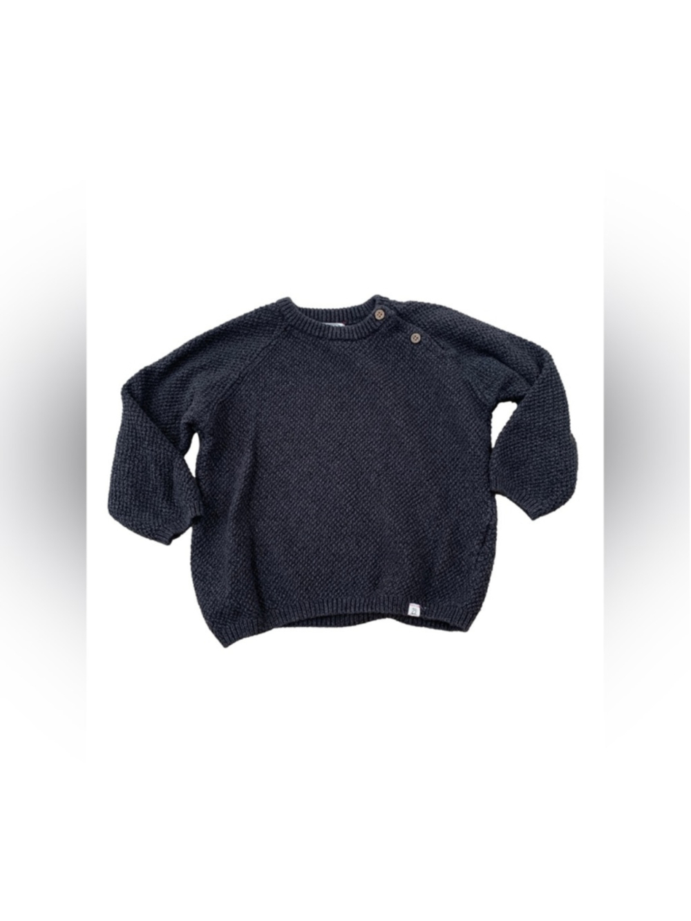 Me & Henry Size 4/5 Roan Knit Pullover Sweater in Charcoal Grey